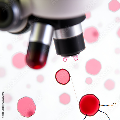 Microscopic blood analysis detects PF4 antibodies (IgG) in HIT, using a serotonin release assay and unfractionated heparin. photo