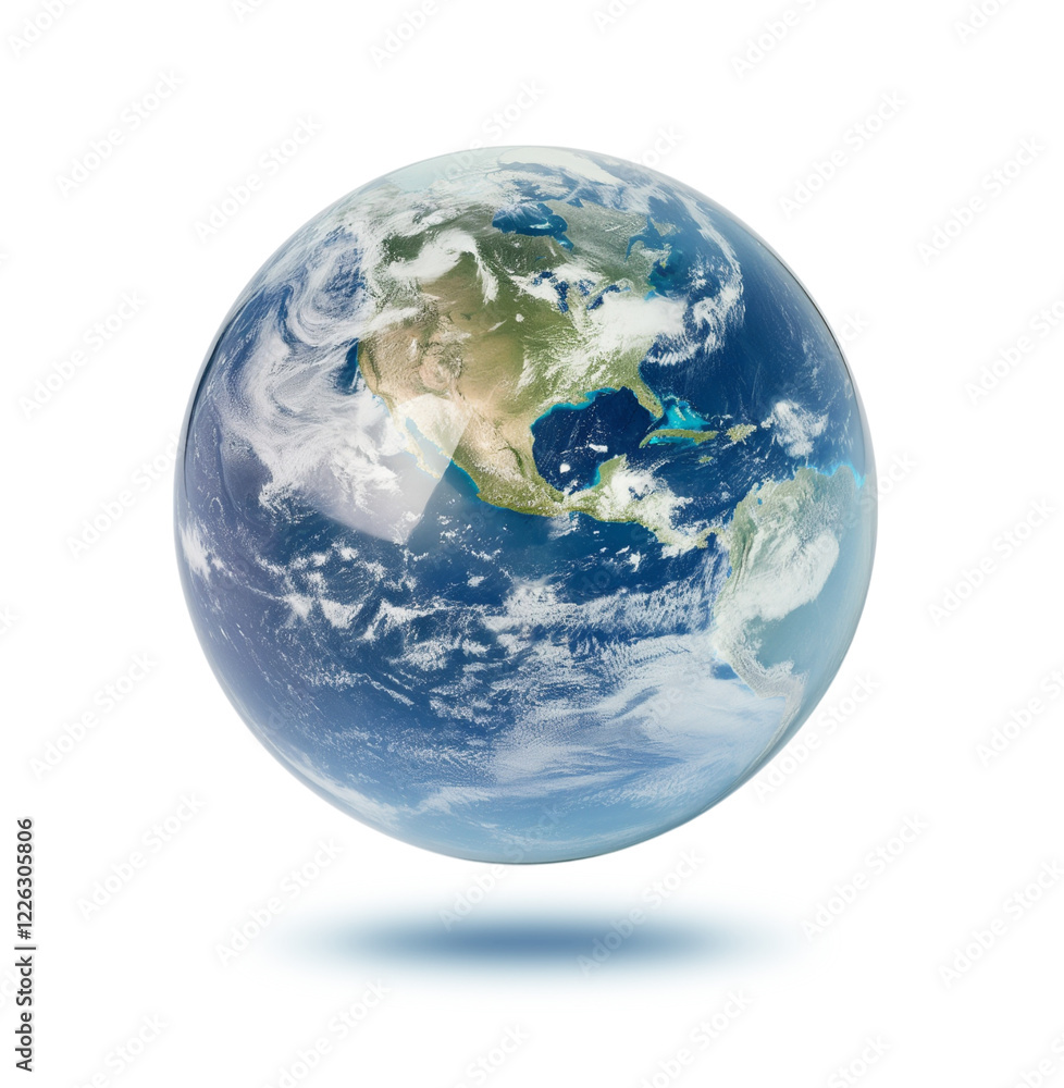 Fototapeta premium earth globe on white background