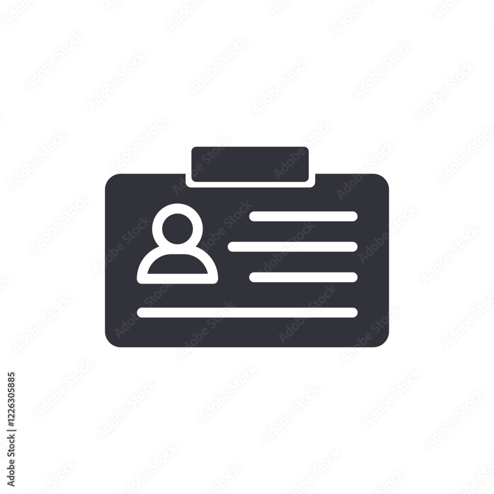 ID card solid icons, minimalist vector illustration ,simple transparent graphic element .Isolated on white background ID card solid icons, minimalist vector illustration ,simple transparent graphic element .Isolated on white background