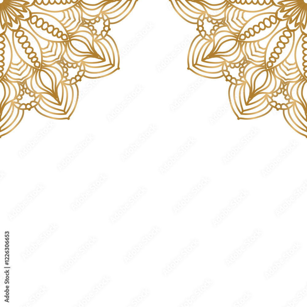 Fototapeta premium Islamic greeting card with ramadan kareem and islamic ornament mosque vector design background