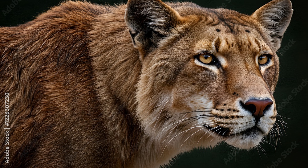 Fototapeta premium Majestic Eurasian Lynx Portrait Stunning Wildcat Image