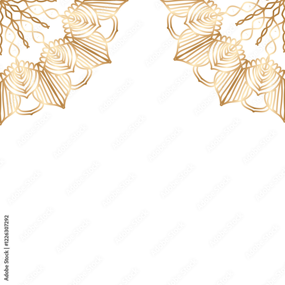 Fototapeta premium Islamic greeting card with ramadan kareem and islamic ornament mosque vector design background