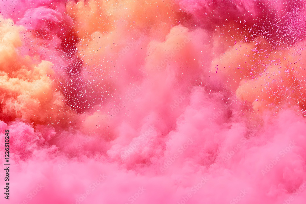 Pink and orange powder explosion Pink and orange powder explosion