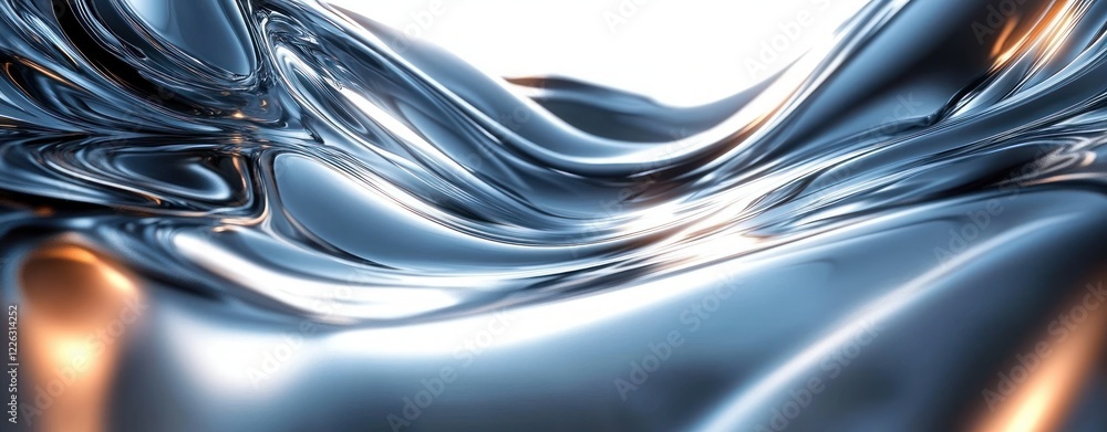 Futuristic Liquid Metal Abstract Waves Background Design Futuristic Liquid Metal Abstract Waves Background Design
