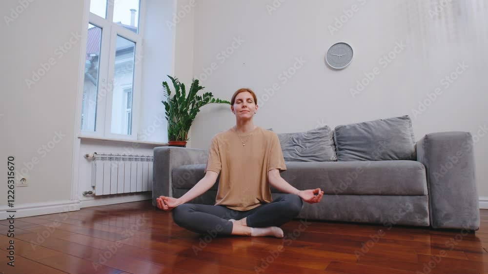 Experience a calm and rejuvenating meditation session in a bright and inviting living room, designed to promote tranquility and focus. Embrace comfort and peace as you practice mindfulness Experience a calm and rejuvenating meditation session in a bright and inviting living room, designed to promote tranquility and focus. Embrace comfort and peace as you practice mindfulness