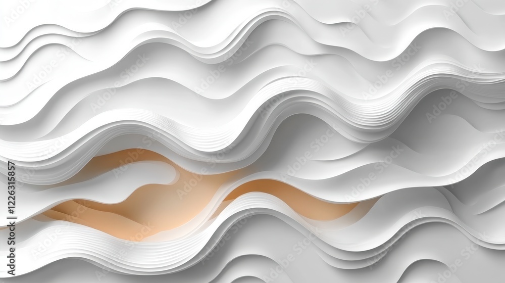Fototapeta premium Abstract White Wave Pattern Background Texture