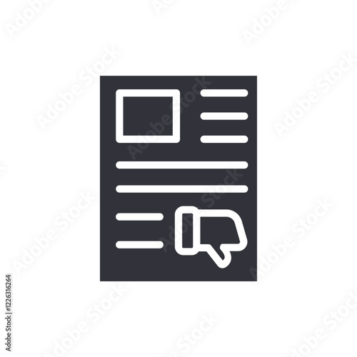 Rejected file solid icons, minimalist vector illustration ,simple transparent graphic element .Isolated on white background