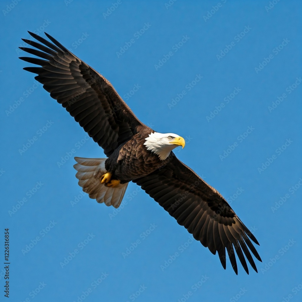 Naklejka premium bald eagle in flight