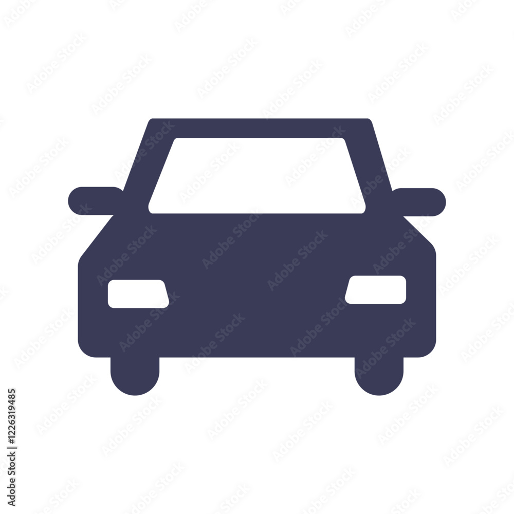 car sign vector illustration Black simple car icon front view car sign vector illustration Black simple car icon front view