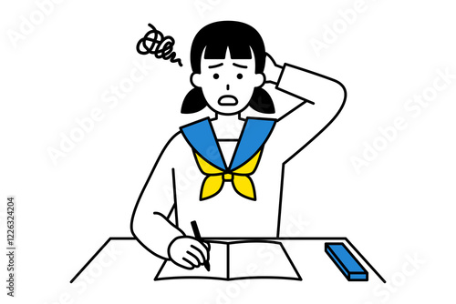 勉強がわからない女子学生