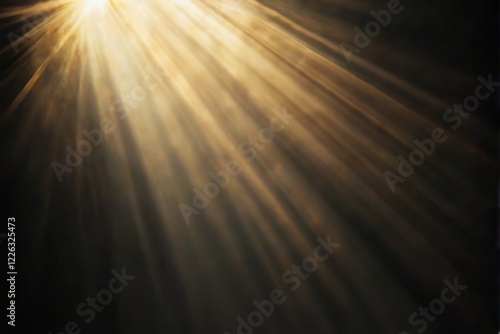 Bright and Vibrant Light Rays in Dark Background, Creating a Dreamy and Ethereal Atmosphere with Depth and Dimension