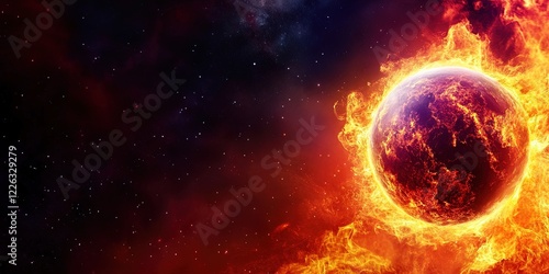 planet earth on fire