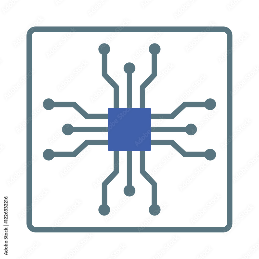 Circuit Board Technology Icon Circuit Board Technology Icon