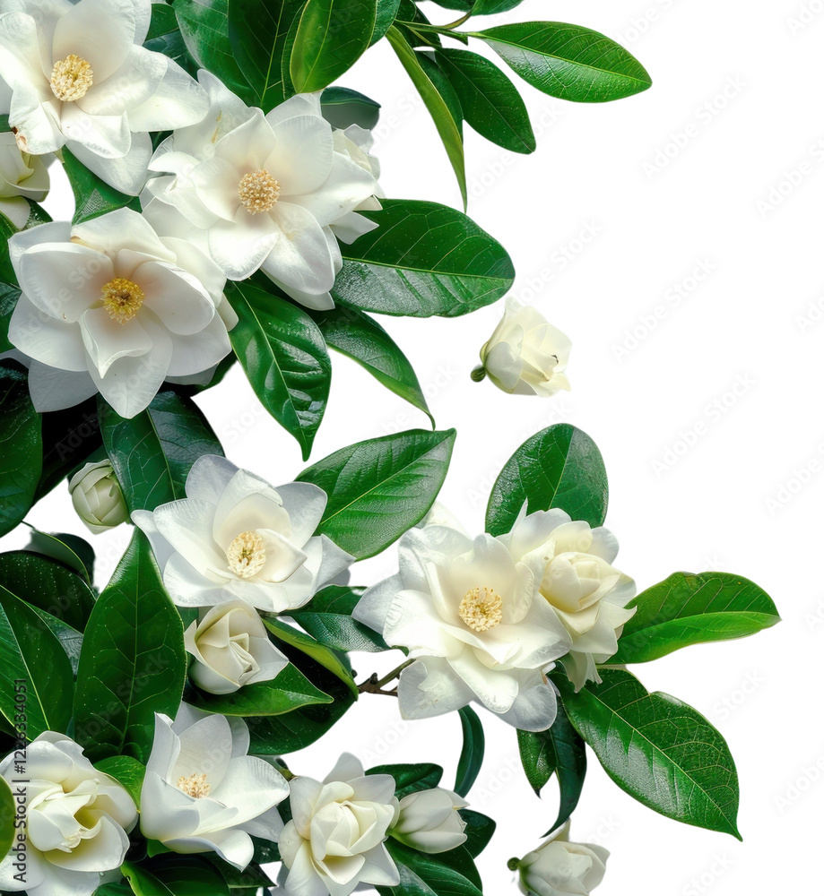 Obraz premium PNG Elegant white floral background