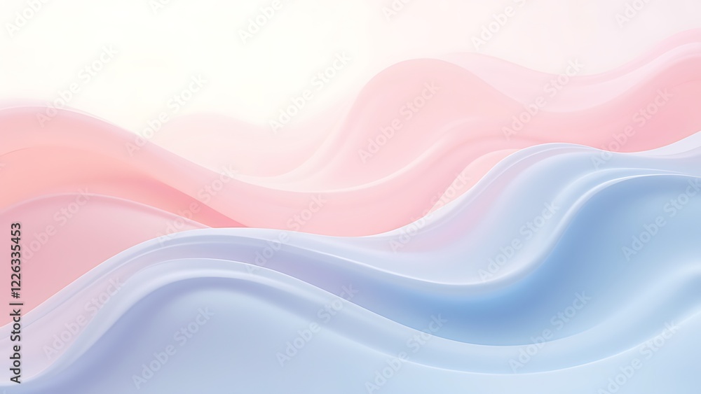 Fototapeta premium pastel waves pink peach blue fluid texture