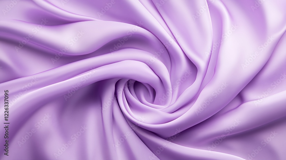 Obraz premium Swirling Lavender Fabric Draped in Soft Folds