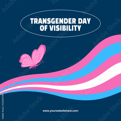 Community Support Social Media Post for Transgender Visibility Day Illustration