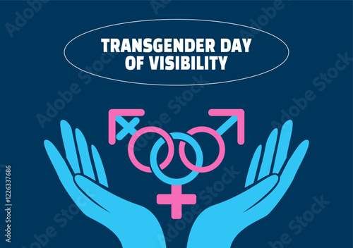 Social Media Background Illustration for International Transgender Day of Visibility