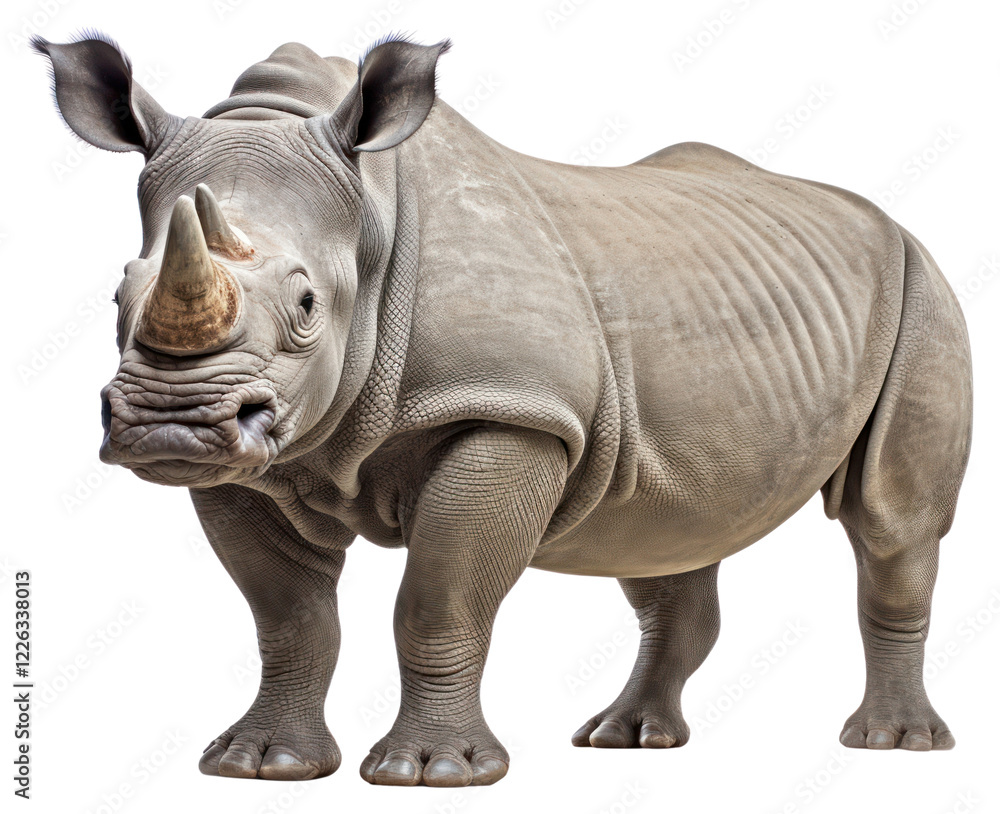 Fototapeta premium PNG Smiling rhino wildlife animal mammal.