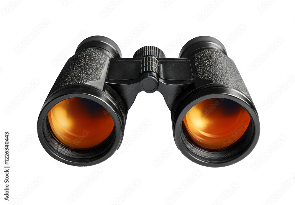 Pair of Binoculars on White Background Transparent Pair of Binoculars on White Background Transparent