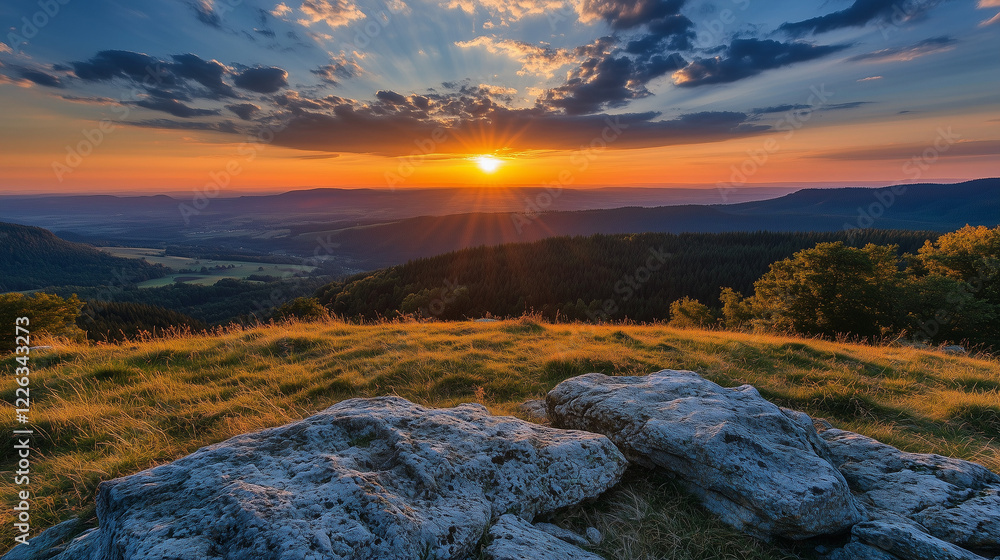 Beautiful sunset with clouds illuminated by the sun
Beautiful sunset with clouds illuminated by the sun
