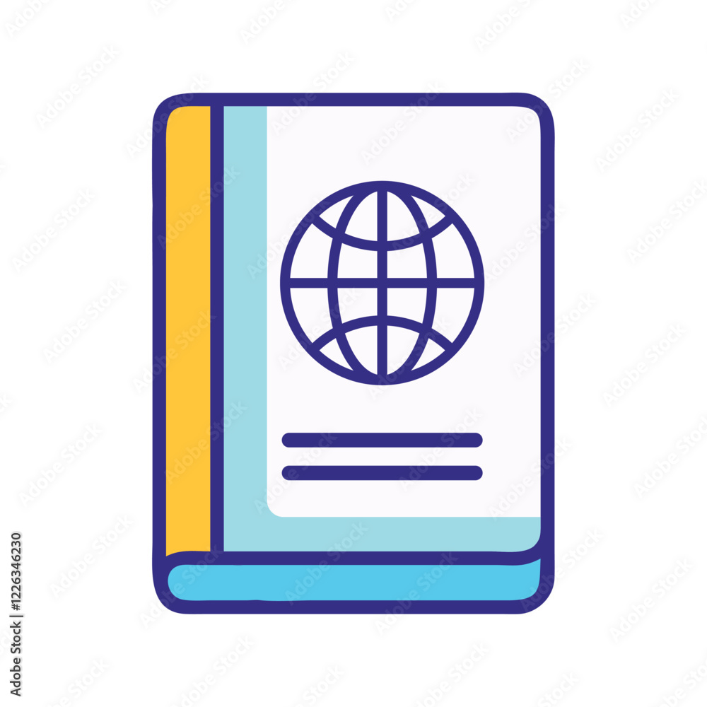Passport Travel Icon Illustration Passport Travel Icon Illustration