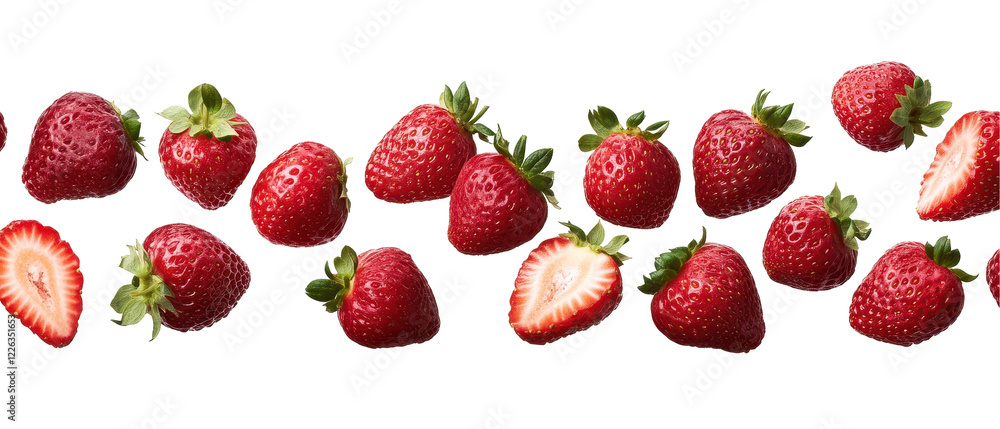 Burst of Red: A collection of vibrant, juicy strawberries, perfectly ripe and bursting with flavor. This image captures the essence of summer with its vivid red hues and natural freshness. Burst of Red: A collection of vibrant, juicy strawberries, perfectly ripe and bursting with flavor. This image captures the essence of summer with its vivid red hues and natural freshness.