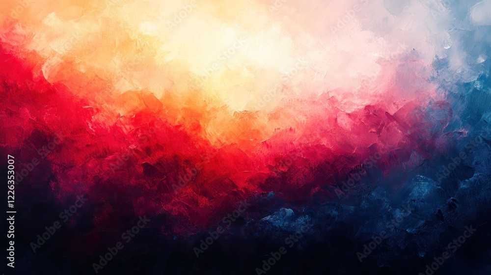 Naklejka premium Abstract gradient of red white and blue with soft brush strokes and dreamy lighting