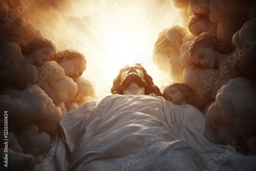 A sketch related to the resurrection of Jesus. photo