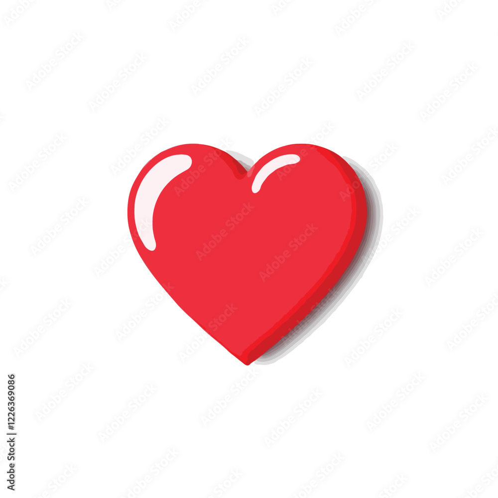 red heart isolated on white red heart isolated on white