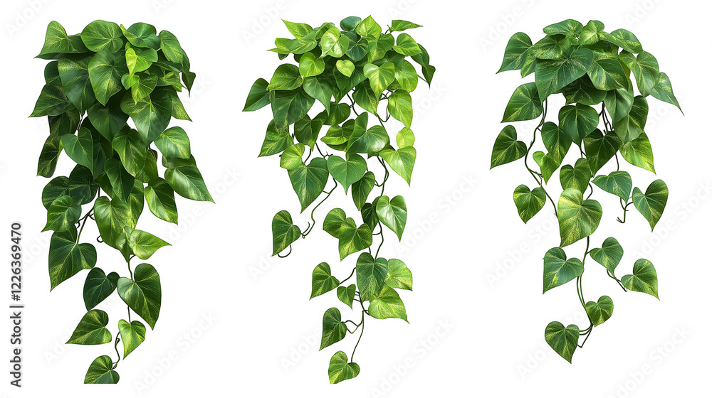 Obraz premium green leaves isolated on transparent white background, clipping path