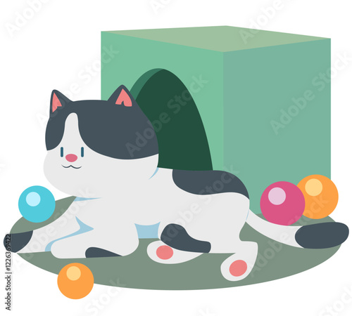 Bicolor shorthair cat
