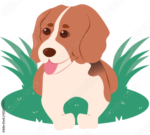 A friendly beagle dog