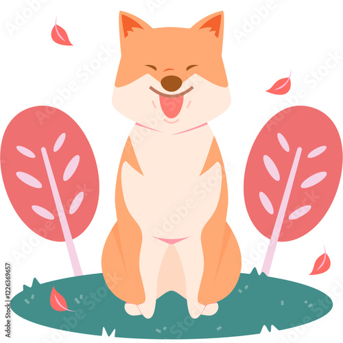 The bright smile of a shiba inu