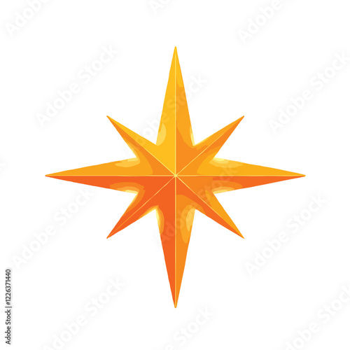 golden star isolated on white