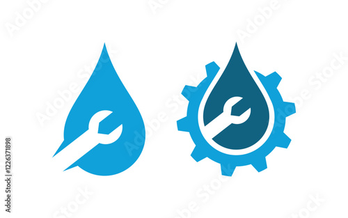 Plumbing services water logo Vector icon design illustration