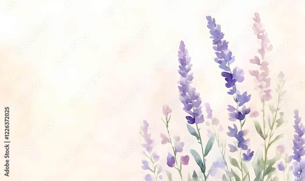Fototapeta premium watercolor, seamless floral background, Generative AI