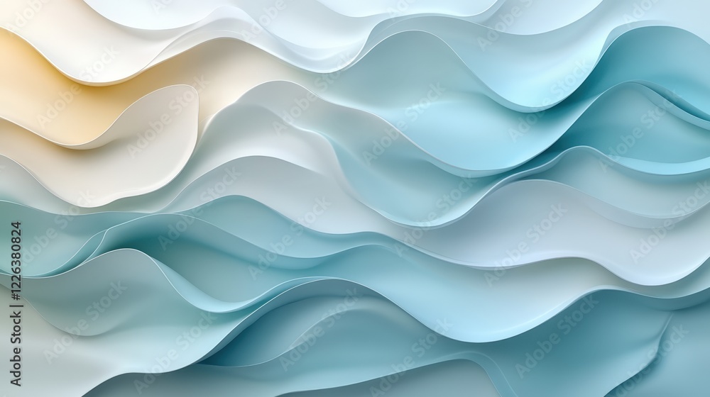 Fototapeta premium Abstract Blue and White Wave Background Texture