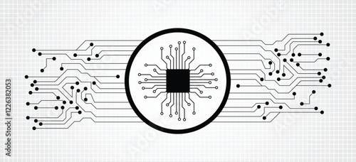 Circuit technology background with hi-tech digital data connection system and computer electronic design
