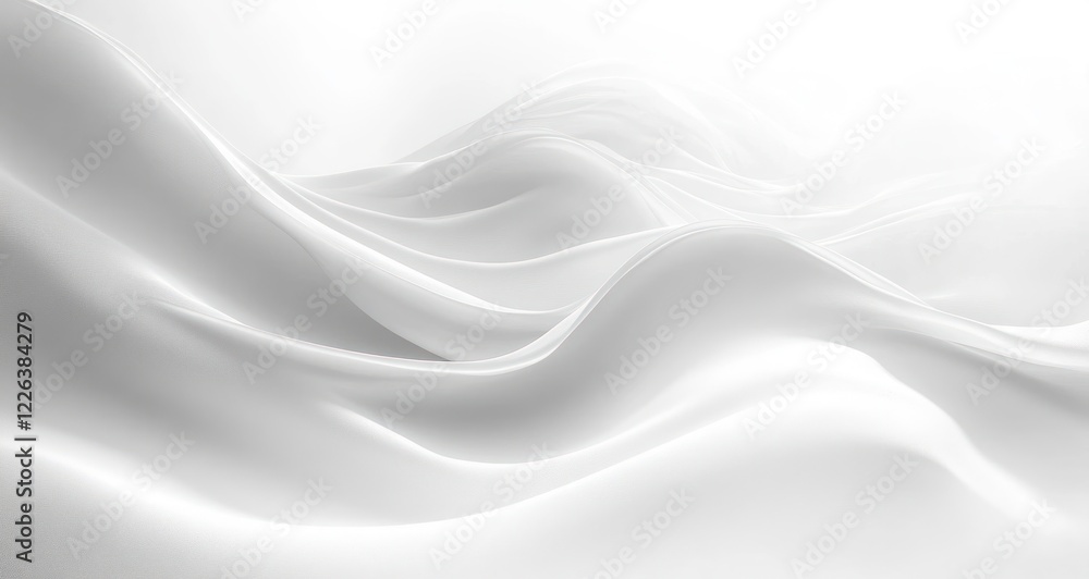 Naklejka premium Minimalist Smooth Abstract White Background Design with Soft Gradients and Ethereal Lighting