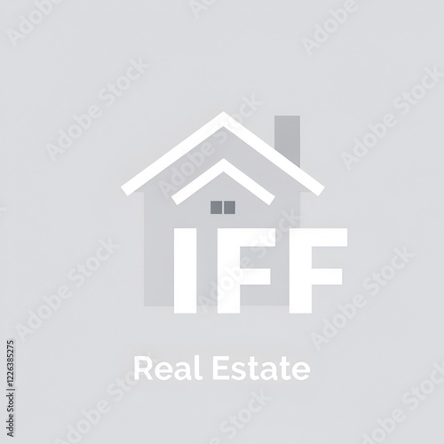 IFF three letter real estate logo with home icon logo design vector template | construction logo | housing logo | engineering logo | initial letter logo | minimalist logo | property logo | photo