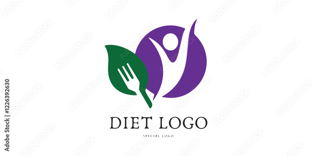 Obraz premium diet logo profesional and health food campaign