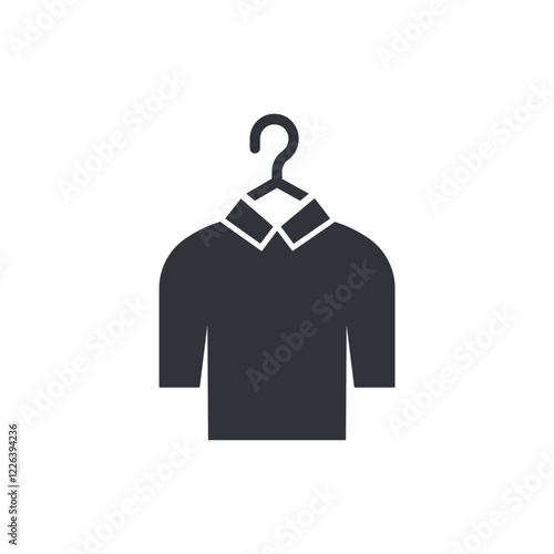 Clothes hanger solid icons, minimalist vector illustration ,simple transparent graphic element .Isolated on white background
