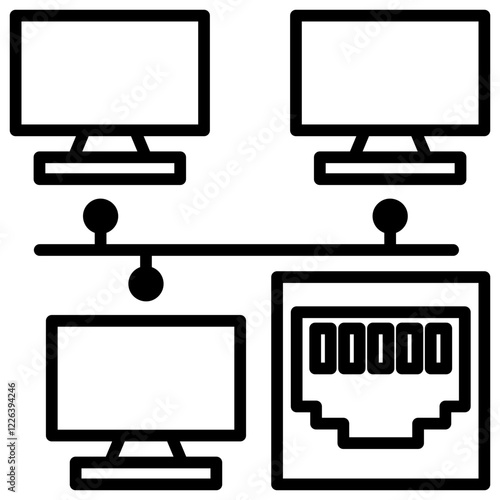 Lan Outline Icon