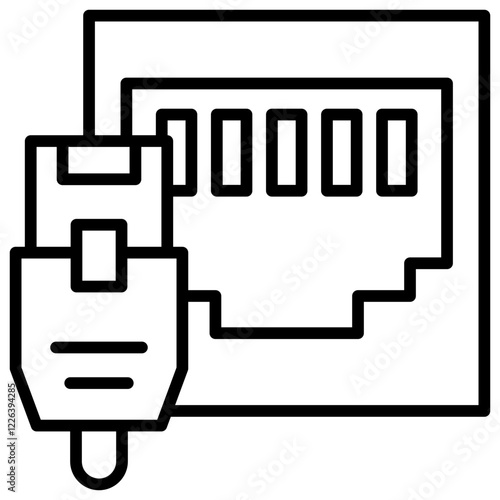 Ethernet Outline Icon
