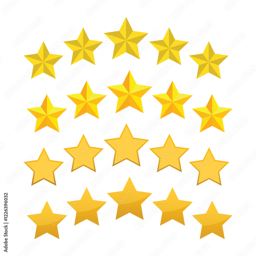 Five Stars Customer Product Rating Review Vector Illustration Five Stars Customer Product Rating Review Vector Illustration