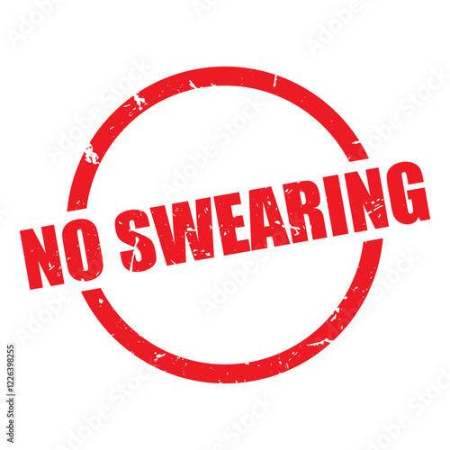 Vector No Swearing Stamp Label