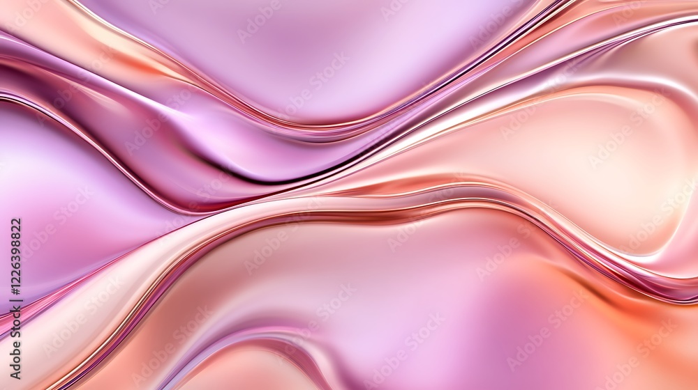 Abstract Pink and Peach Swirling Waves Design Abstract Pink and Peach Swirling Waves Design