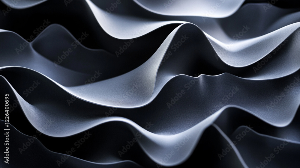 Obraz premium Abstract black Wavy Texture