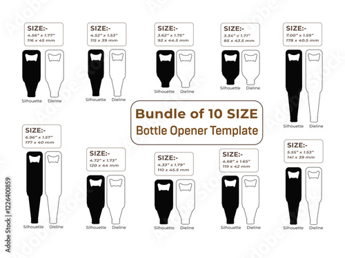 Beer Bottle shape bottle opener template